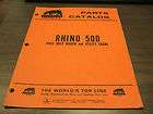 Rhino Parts Manual for 500 Post Hole Digger & Utility Crane