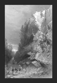 the way we were pulpit rock white mountains nh steel engraving 1840 