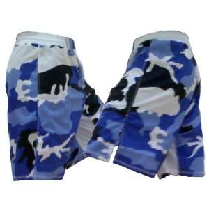  Blue Camouflage MMA Fight Shorts Size 40 