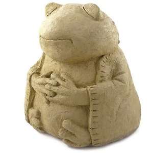  Meditating Frog   Cast Stone Garden Sculpture  large size 