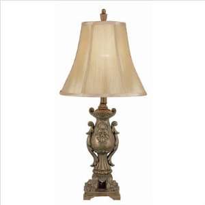 TransGlobe Lighting RTL 7766 One Light Table Lamp with Shade in Havest 