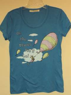 Dr. Seuss Blue Oh the Places Youll Go T shirt  