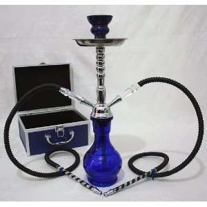  2 Hose Hookah Set + Herbal SHISHA + Charcoal / BLUE BUBBLE 