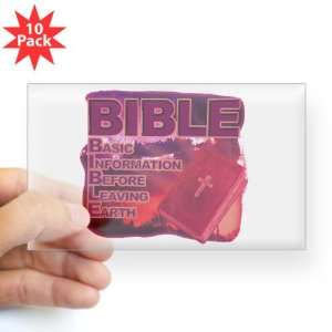   Clear (Rectangle 10Pk) BIBLE Basic Information Before Leaving Earth