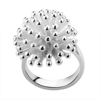 Wholesale Silver Fashion Gem Set Flower Ring Size 6 10 R001  