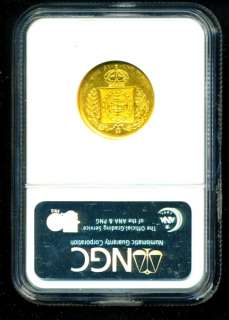 1875 BRAZIL GOLD COIN 10,000 REIS * NGC CERTIFIED GENUINE & GRADED 