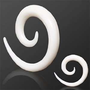 White Buffalo Bone Spiral Taper / Ear Stretcher. Another item that 