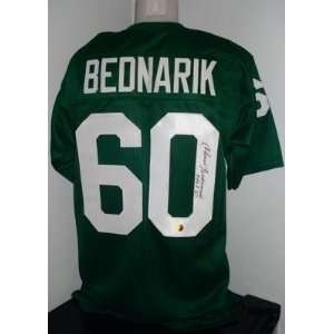 Autographed Chuck Bednarik Jersey   HOF 67 PSA   Autographed NFL 