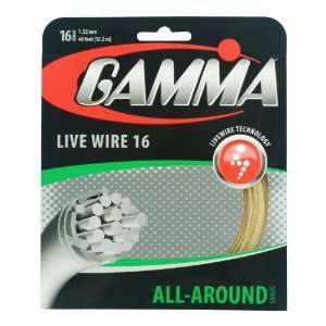  Gamma Live Wire 16G Tennis String, Natural Sports 