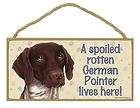 Spoiled Rotten German Pointer Wood Sign Plaque Dog