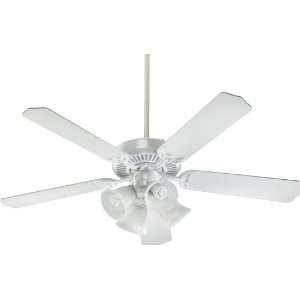   52 White Ceiling Fan with Light Kit 77525 8106: Home Improvement