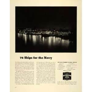   WWII Cruisers Cargo Ships Destroyers   Original Print Ad: Home