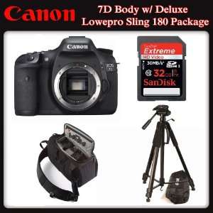 Canon EOS 7D SLR Deluxe Lowepro Sling 180 Package Includes: Canon EOS 