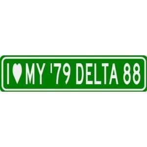   1979 79 OLDSMOBILE DELTA 88 Sign   6 x 24 Inches Patio, Lawn & Garden