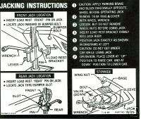 1970 CHEVELLE/SS JACK INSTRUCTION DECAL LATE PROD  