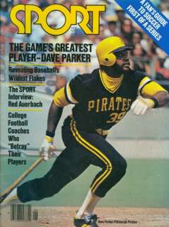 1979 Sport Magazine PITTSBURGH PIRATES Dave PARKER NL  