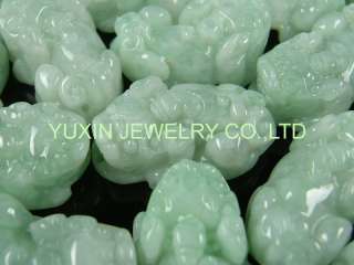YNA43 Natural jadeite jade carved PIXIU pendant amulet  