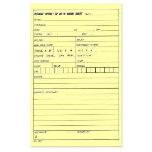  Auto Service Write Up Data Sheet   5 Pads of 100 Office 