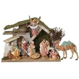  9 Piece Set Fontanini 7.5 Nativity Scene with Italian 
