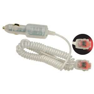  Power Glow White Car Charger for LG VX1, 10, 2000, 3100 