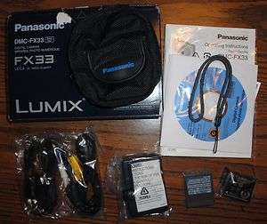 Panasonic LUMIX DMC FX33 ACCESSORIES BUNDLE PACK   NIB  