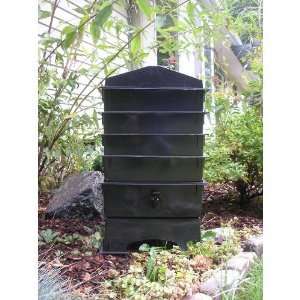   Worm Bin 4 Tray Black Worm Composter FREE GARDEN CLAW: Home & Kitchen