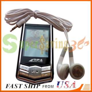 4GB 1.8 LCD Slim MP3 MP4 Radio Player Fashion Earphone Best Gift Fast 