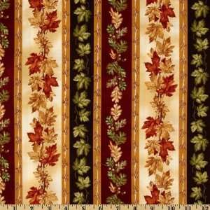  44 Wide Autumn Harvest Stripes Autumn Fabric By The Yard 