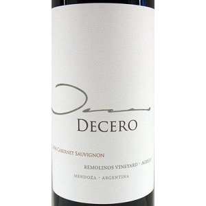  Finca Decero 2008 Cabernet Sauvignon Remolinos Vineyard 