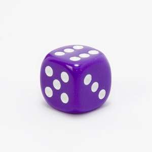  Opaque European Acrylic 12mm 6 sided Round Edge Dice 