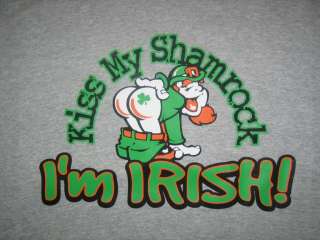 KISS MY SHAMROCK St Patricks Day Irish Adult Humor Tee  
