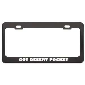 Got Desert Pocket Gopher? Animals Pets Black Metal License Plate Frame 