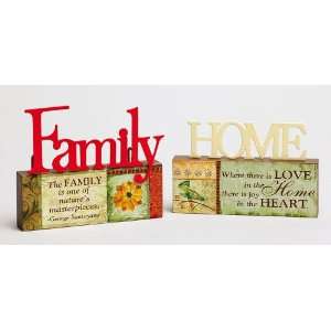   Assorted Warmth of Home Wooden/Metal Block Table Decor: Home & Kitchen