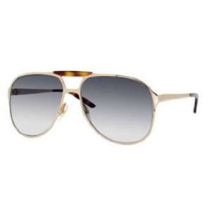  Gucci Sunglasses 2206 / Frame: Gold Lens: Dark Gray Gradient 