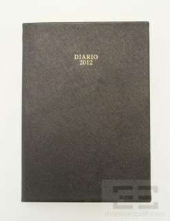   Black Saffiano Leather And Gold Leaf Teal Page 2012 Agenda NEW  