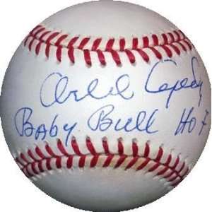  Signed Orlando Cepeda Baseball   inscribed Baby Bull HOF 