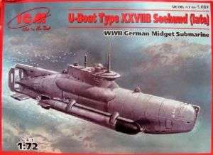 ICM 1/72 German Midget U Boat XXVIIB Seehund late  