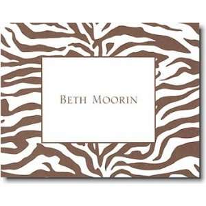  Boatman Geller Folded Note Personalized Stationery   Brown 