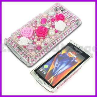 Bling Case Sony Ericsson Xperia Arc X12 Pink Flower  