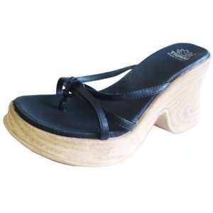  Tiurai Womens Italian Leather Sandal Slide Wedge Shoe Size 