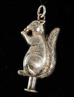 Art Deco Vintage Silver Squirrel Pendant or Novelty 1923  