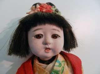 Vintage Japanese Ichimatsu Girl Baby Doll Gofun Glass Eyes Friendship 