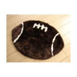 Bowron Fun Rugs Football Sheepskin   2 5 x 2 5 