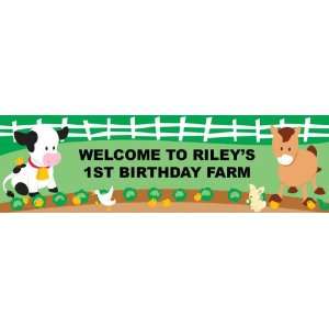  Barnyard Personalized Birthday Banner Standard 18 x 61 