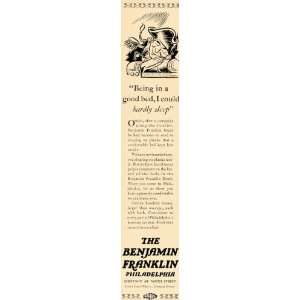   Franklin Hotel Philadelphia Luxury   Original Print Ad