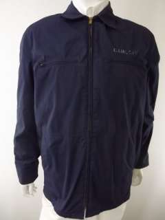 mens vintage 80s utility jacket navy blue M 40XL 40 Extra Long  