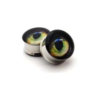  Cat Eye Picture Plugs   7/16 Inch   11mm   Sold As a Pair 