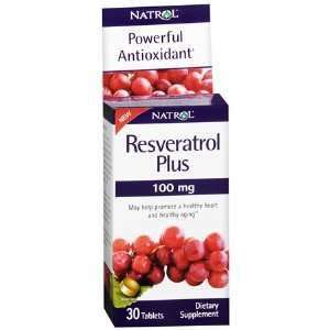  Natrol Antioxidants Resveratrol Plus 100 mg 30 tablets 