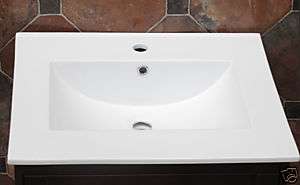24 Bathroom Vanity Cabinet Ceramic Top Integrated Sink  