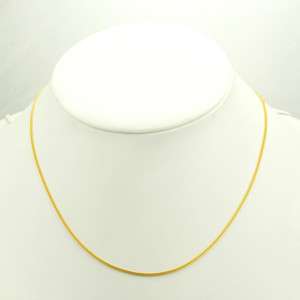 100% Authentic 999 24K Yellow Gold necklace chain /4.38g 44cm L  